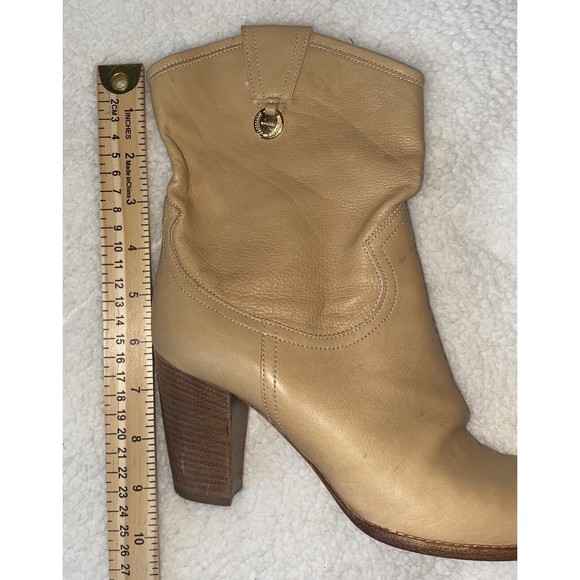 R & Renzi Heeled Boots Leather Vero Cuolo Size 37 (USA 7) Made In Italy - Picture 5 of 9